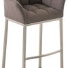 CLP Bar stool Damaso E fabric with 4-foot frame gray (101680208) Mobili bar