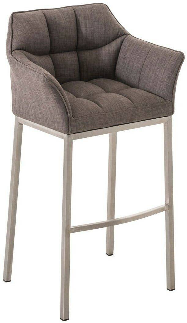 CLP Bar stool Damaso E fabric with 4-foot frame gray (101680208) Mobili bar