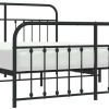 vidaXL Bed frame with head and footboard metal 183x213cm (352601) Letti