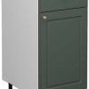 Livinity Fame-Line kitchen base cabinet, 40 cm without worktop, green-gold country house/white Mobili da cucina