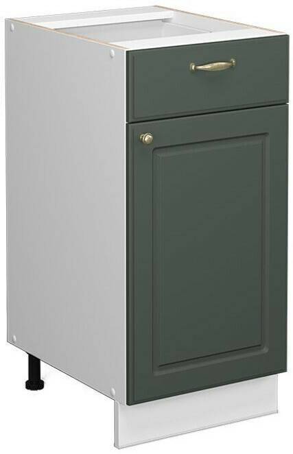 Livinity Fame-Line kitchen base cabinet, 40 cm without worktop, green-gold country house/white Mobili da cucina