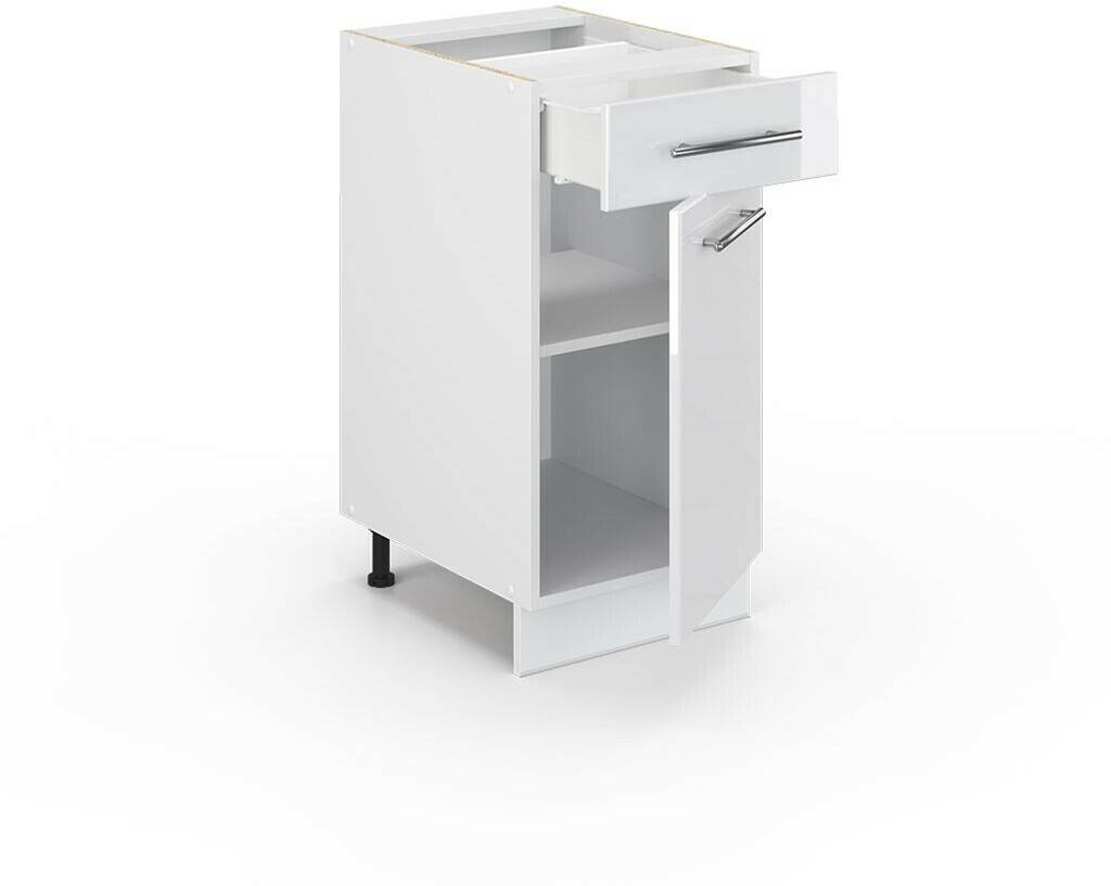 VICCO Drawer base cabinet Fame-Line 40 cm white/white high gloss modern Mobili da cucina