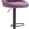 CLP Bar stool Lazio faux leather black purple (321757) Mobili bar