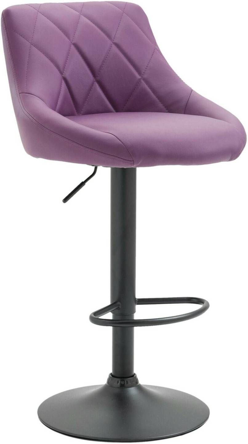 CLP Bar stool Lazio faux leather black purple (321757) Mobili bar