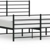 vidaXL Bed frame with head and footboard metal 160x200cm (352340) Letti