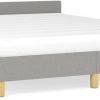 vidaXL Bed frame with headboard 140x200cm fabric (347415) Letti