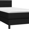 vidaXL Box spring bed with mattress & LED 100x200cm fabric (3133215) Letti