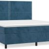 vidaXL Box spring bed with mattress 180x200cm velvet (3142981) Letti