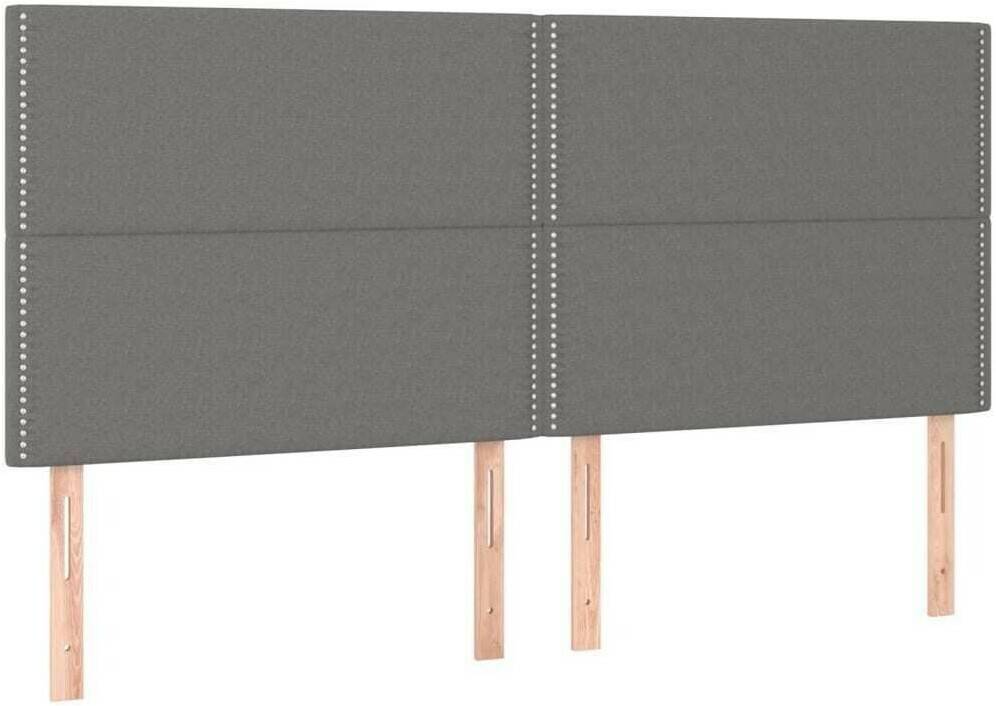 vidaXL LED headboard 200x5x118/128cm fabric (3122307) Letti