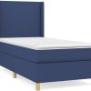 vidaXL Box spring bed with mattress 100x200cm fabric (3131815) Letti