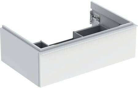 Geberit iCon vanity unit for washbasin with 1 drawer 74 x 24.7 x 47.6 cm white matt white powder-coated matt (502311013) Mobili sottolavabo