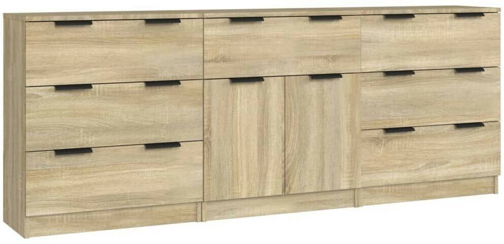 Cassettiere vidaXL Sideboard wood material 3-piece. 60x70cm (3115798)