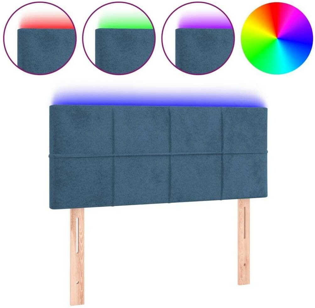 vidaXL LED headboard 80x5x78/88cm velvet (3121646) Letti