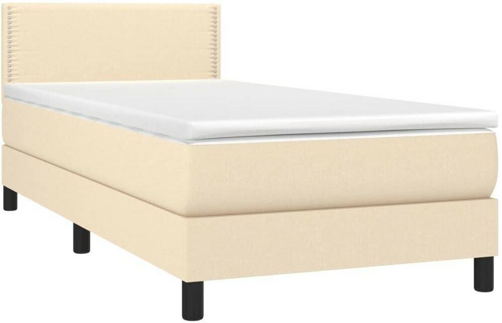 Letti vidaXL Box spring bed with mattress & LED 100x200cm fabric (3133058)