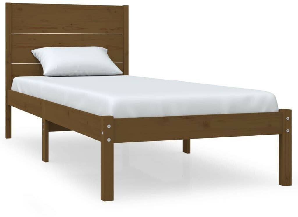 vidaXL Solid wood bed pine 100x200cm (3104146) Letti