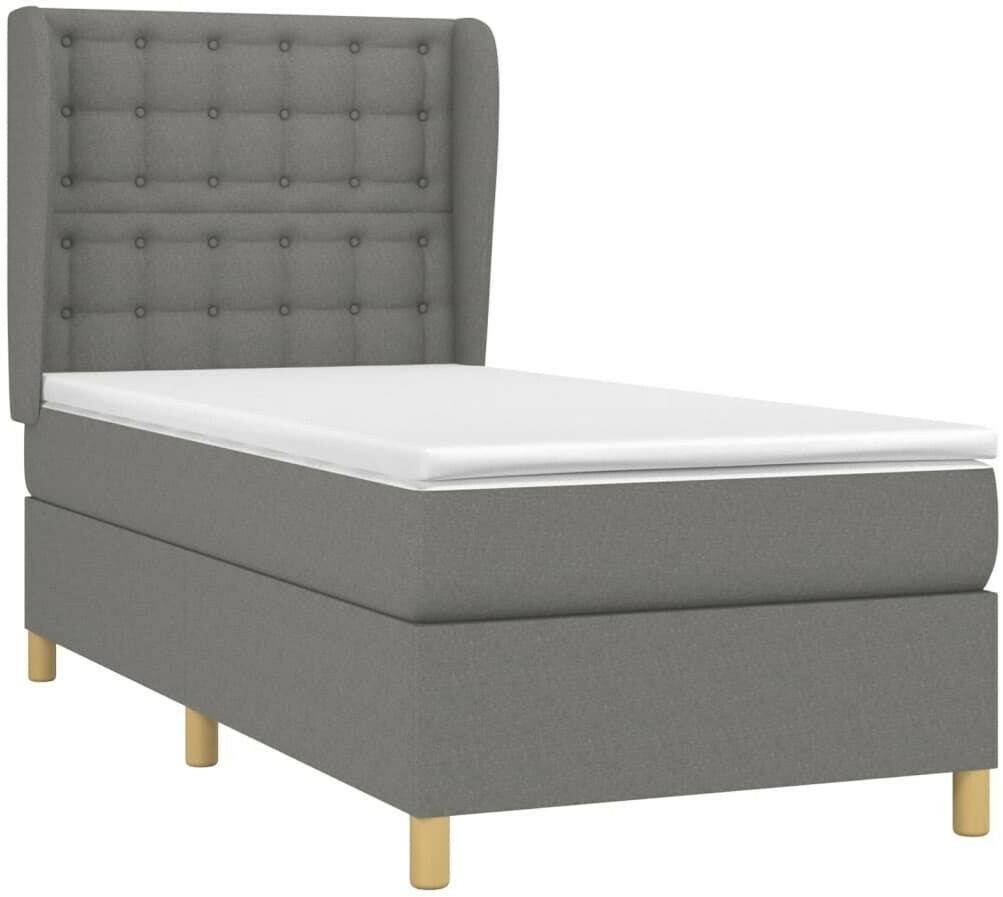 vidaXL Box spring bed with mattress 90x190cm fabric (3128806) Letti