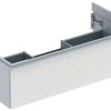 Geberit iCon vanity unit for washbasin with 1 drawer 88.8 x 24.7 x 47.6 cm white matt white powder-coated matt (502312013) Mobili sottolavabo