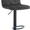 CLP Bar stool Peru velvet black black (322501) Mobili bar