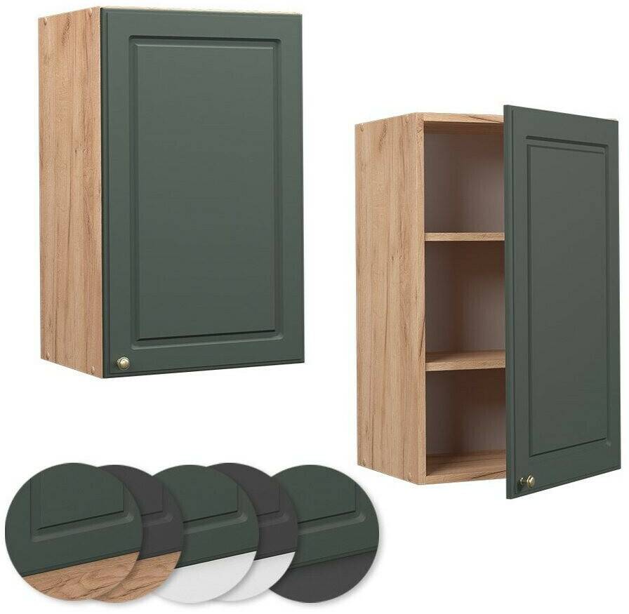 Mobili da cucina VICCO Wall cabinet Fame-Line 45 cm oak/green-gold country house