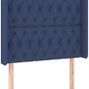 Letti vidaXL Headboard with ears 93x16x118/128cm fabric (3119904)