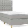 Letti vidaXL Box spring bed with mattress 90x200cm fabric (3142625)