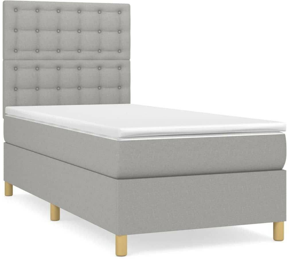 Letti vidaXL Box spring bed with mattress 90x200cm fabric (3142625)