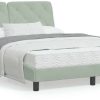 Letti vidaXL Bed frame with headboard 120x200cm velvet (3207911)