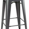 Mobili bar Bolero High bistro bar stool with gray wood seat (4 pieces) - (FB624)