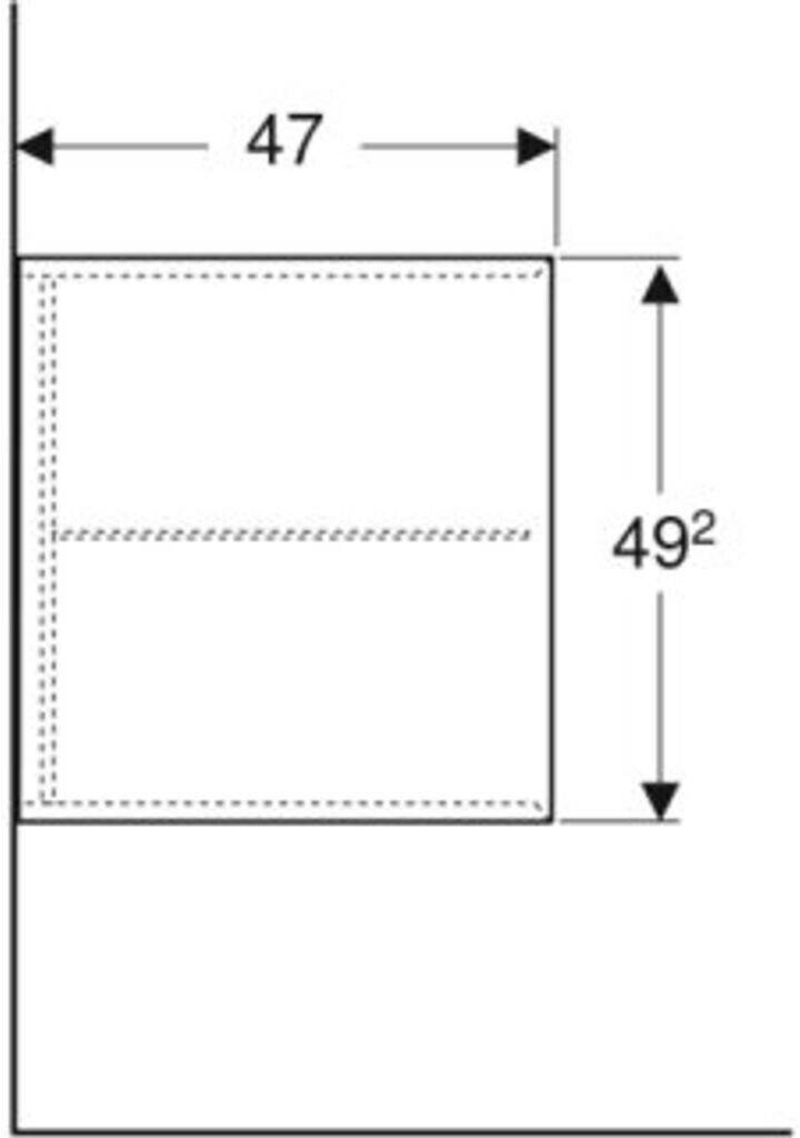 Geberit ONE side element 45 x 492 cm greige matt lacquered (505079007) Mobili sottolavabo