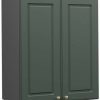 VICCO Wall cabinet Fame-Line 60 cm anthracite/green-gold country house Mobili da cucina