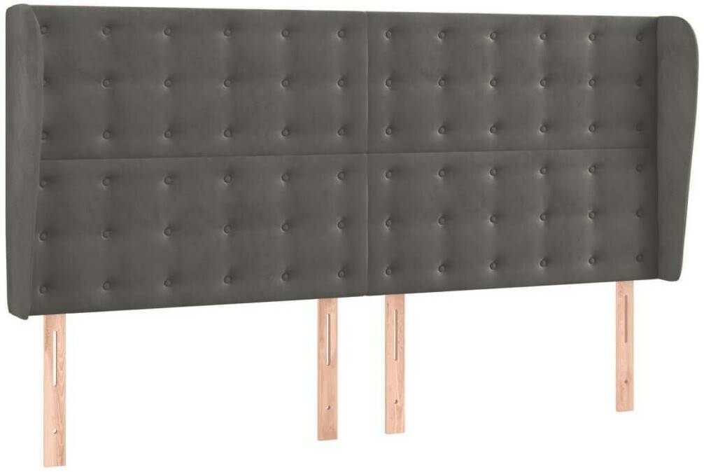 vidaXL Headboard with ears 183x23x118/128cm velvet (3118451) Letti