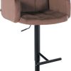 Mobili bar CLP Bar stool Los Angeles velvet black brown (323099)