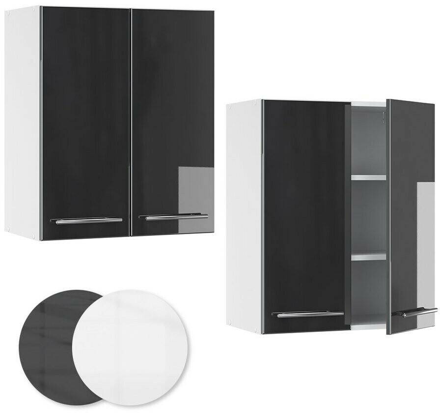 VICCO Wall cabinet Fame-Line 60 cm white/anthracite high gloss modern Mobili da cucina