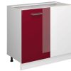 Mobili da cucina Livinity Corner cabinet R-Line, 86 cm without worktop, Bordeaux high gloss/white