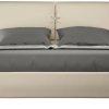 ITYhome Letto con rete imbottito 160x190 similpelle tortora Sleeper - beige Legno lavorato VE1619SLEE023-CR Letti