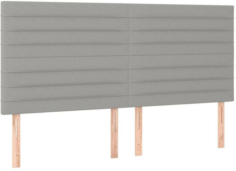 vidaXL LED headboard 200x5x118/128cm fabric (3122586) Letti