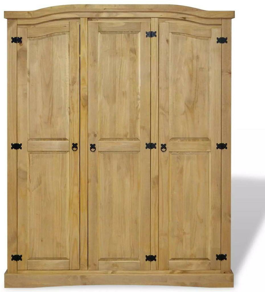 vidaXL Wardrobe Mexican Pine 3 Doors Corona Armadi guardaroba