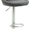 Mobili bar CLP Bar stool Lazio imitation leather chrome gray (102287108)