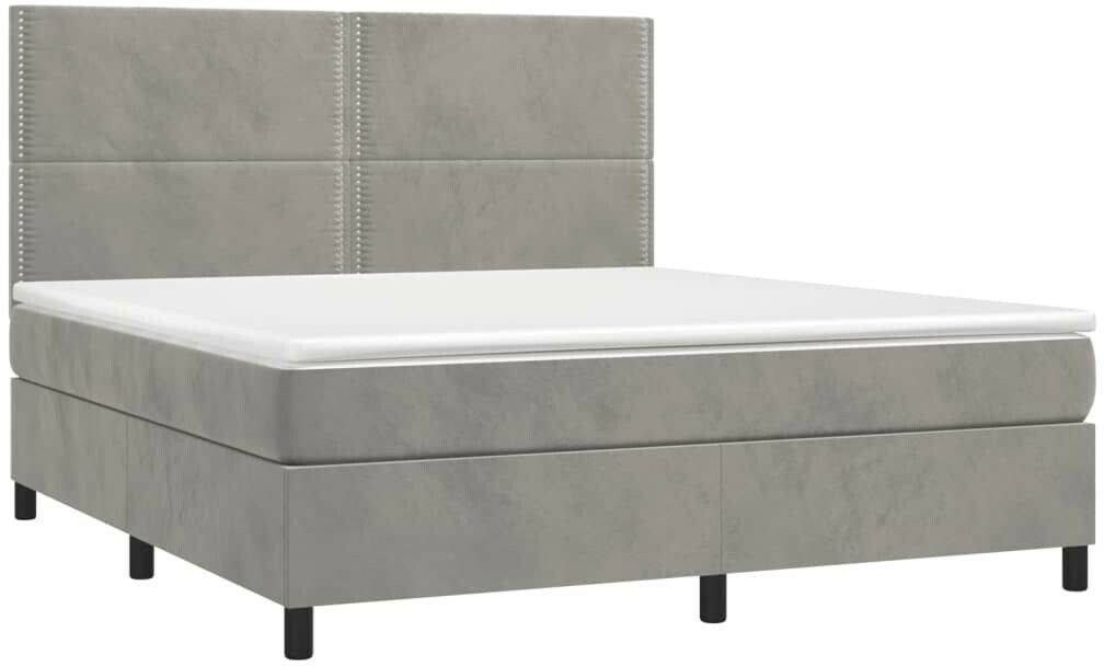 Letti vidaXL Box spring bed with mattress 180x200cm velvet (3142977)