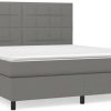 vidaXL Box spring bed with mattress 180x200cm fabric (3141794) Letti