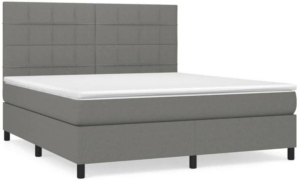 vidaXL Box spring bed with mattress 180x200cm fabric (3141794) Letti