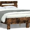 vidaXL Bed frame with headboard made of wood 120x190cm (3207452) Letti