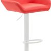 CLP Bar stool Braga artificial leather white red (314515) Mobili bar