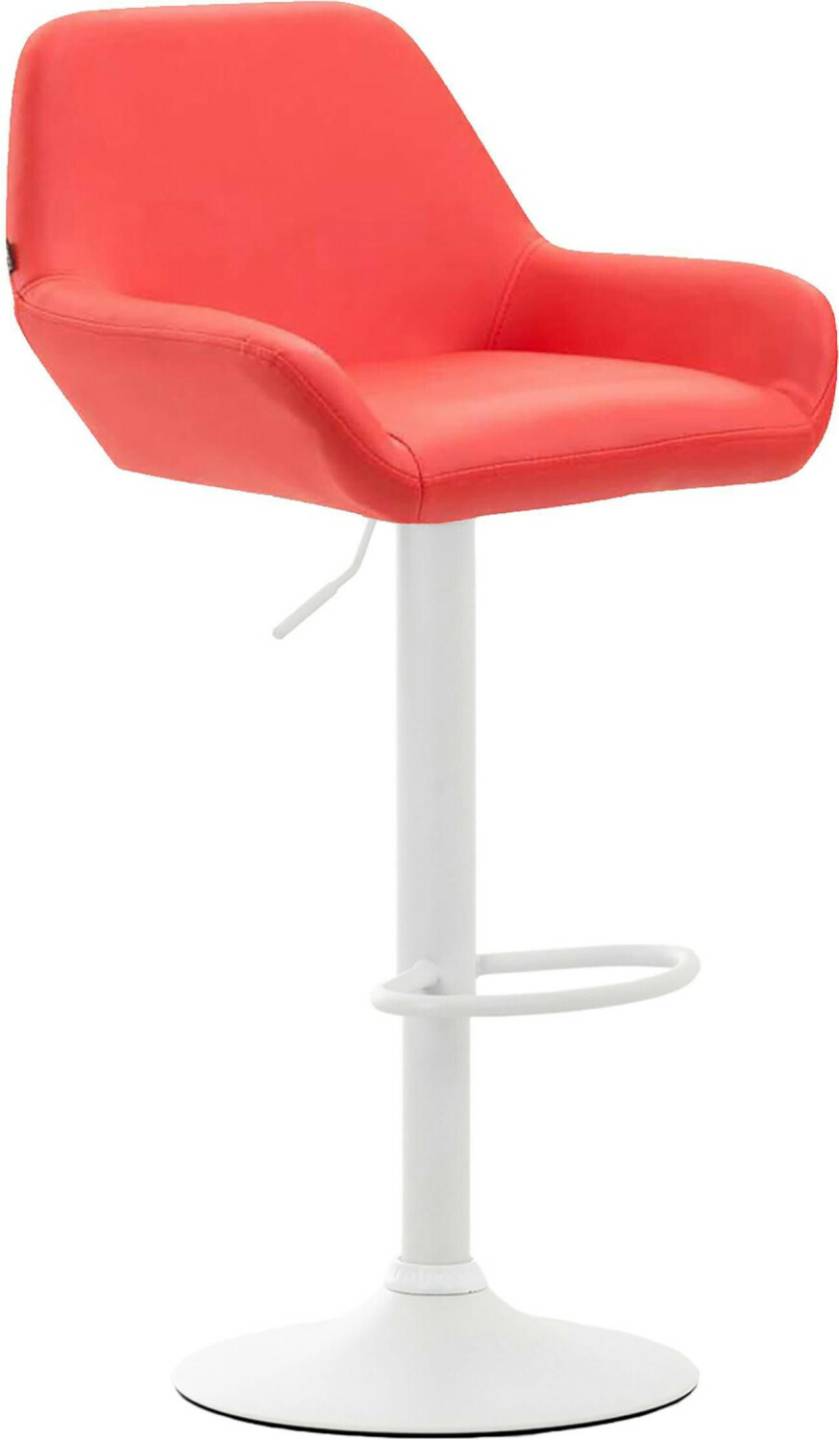 CLP Bar stool Braga artificial leather white red (314515) Mobili bar