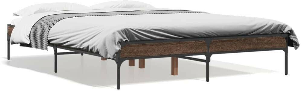 vidaXL Bed frame made of wood material metal 135x190cm (845045) Letti