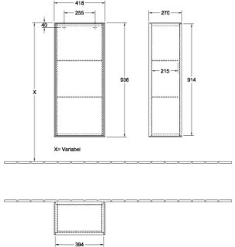 Villeroy & Boch Finion (F57000GM) Mobili da bagno