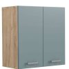 Mobili da cucina Livinity R-Line wall cabinet, 60 cm, blue-gray/Goldkraft oak