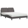 vidaXL Bed with mattress 140x190cm artificial leather (3208862) Letti