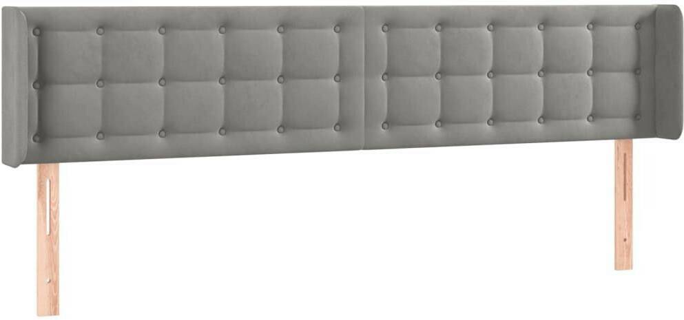 vidaXL LED headboard 203x16x78/88cm velvet (3123736) Letti