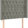 Letti vidaXL LED headboard 93x16x118/128cm velvet (3124420)